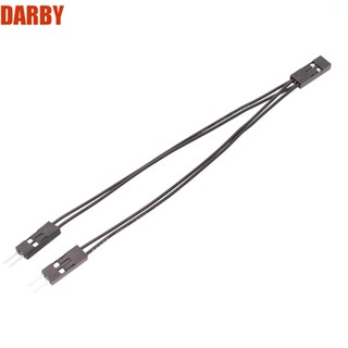 DARBY อะแดปเตอร์สายเคเบิลรีเซ็ต SW 2pin Io Line Expansion One Female To Two Male SW RESET SW HDD Extended Line Pilot Light Extension Cable Dupont Line 2.54 Switch Power Cable