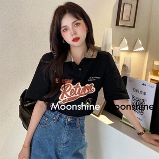 Moon  เสื้อครอป เสื้อแฟชั่นผู้หญิง y2k สีพื้น สําหรับผู้หญิง ใส่ไปคลับ ปาร์ตี้ 2023 NEW 23071128 High quality สวยงาม สบาย พิเศษ A29J1BX 36Z230909