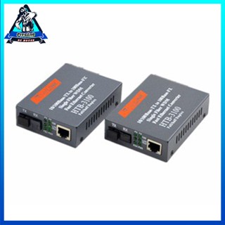 [Ready] 2pcs HTB-3100 Fiber Optic Transceiver 25km Transmission Media Converter [F/6]