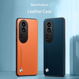 Reno10 Fashion Casing For Reno 10 Pro Plus Pro+ 10Pro+ 5G Matte Luxury Plain Solid Color Thin Leather Phone Case Anti-fall Shockproof Soft TPU Camera Lens Protect Casing Back Cover