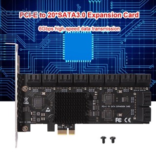 # Sa3120j อะแดปเตอร์การ์ดควบคุม PCIE 20 พอร์ต 6Gbps PCI-Express X1 เป็น SATA 3.0 [countless.th]