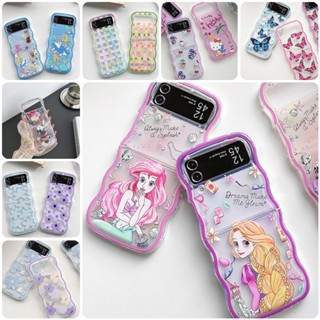 เคสโทรศัพท์มือถือ ซิลิโคนนิ่ม Tpu ใส ลายดอกไม้น่ารัก สร้างสรรค์ สําหรับ Samsung Galaxy Z Flip 4 Z Flip 5 Z Flip 3