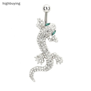 [highbuying] จิวสะดือ สเตนเลส จี้ตุ๊กแก ตาสีเขียว ตุ๊กแก เครื่องประดับร่างกาย เซ็กซี่ สําหรับผู้หญิง พร้อมส่ง