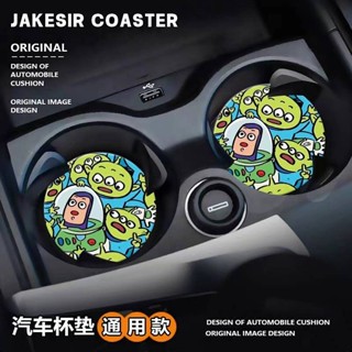 2pcs/Car Universal Personalized Leather Car Coaster Car Cup Slot Pad High-End Car Interior Decoration Supplies Non-Slip Mat Storage Pad Cute Personality Coaster Car water cup pad  Car interior supplies