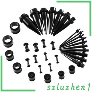 [Szluzhen1] อุโมงค์เกจวัดหู สเตนเลส 14G-00G 36 ชิ้น