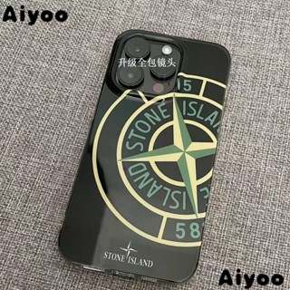 เคสโทรศัพท์มือถือ แบบนิ่ม ลาย Black Stone Island สําหรับ Apple Iphone 1113 12Max 14Pro XR 8p 6X22