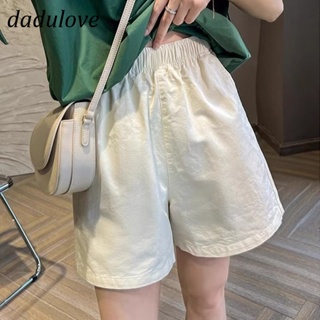 DaDulove💕 New Korean Version of INS Thin Elastic Denim Shorts Niche High Waist Wide Leg Pants Large Size Hot Pants