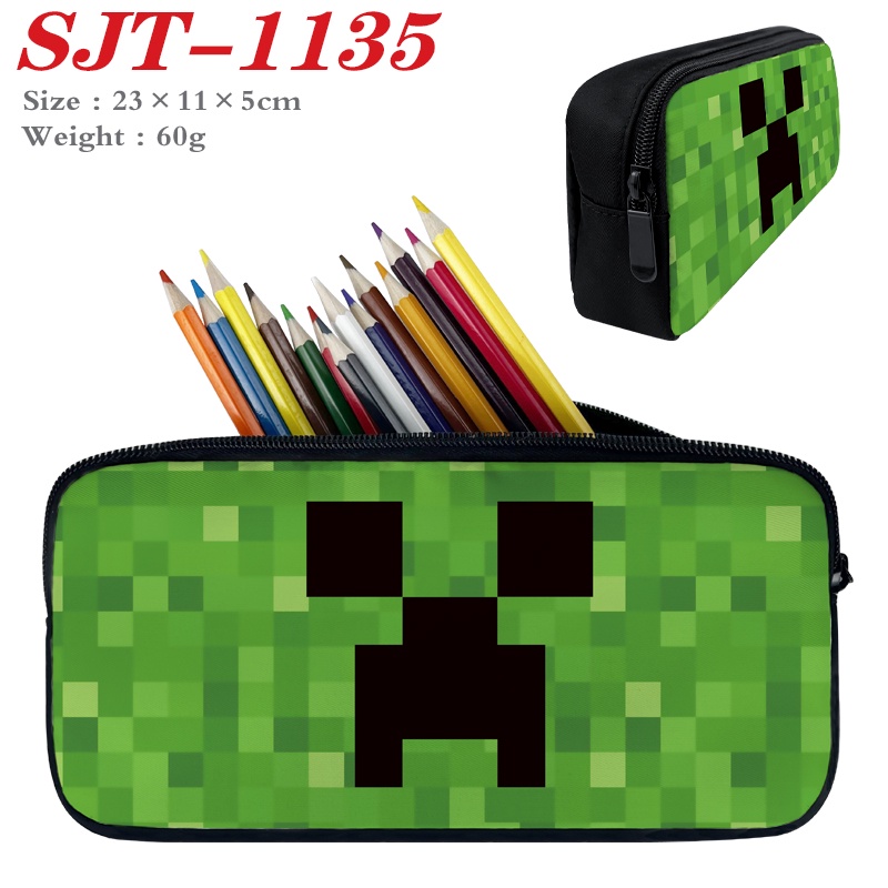 Mine craft TNT ใหม่ กระเป๋าดินสอ ลายการ์ตูน 3D ความจุขนาดใหญ่ สําหรับใส่เครื่องเขียนนักเรียนประถม