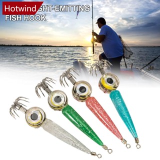 Hotwind 2# ตะขอเหยื่อตกปลา แบบเรืองแสง LED หลากสี X1Y5