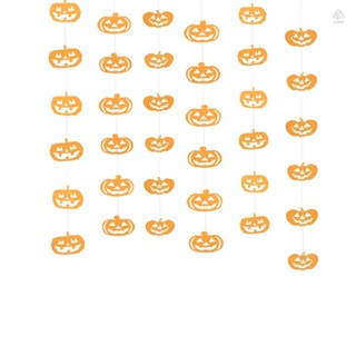 Zot Happy Halloween แบนเนอร์กระดาษแขวน (36 ชิ้น + 6 ชิ้น 1.5 เมตร) อุปกรณ์ประกอบฉากตกแต่งฮาโลวีน - ฟักทอง