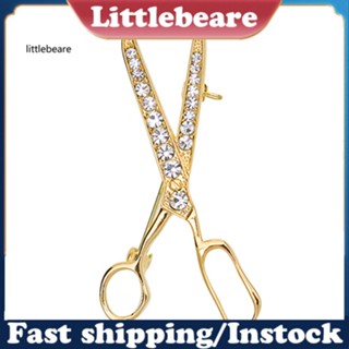 &lt;littlebeare&gt; กรรไกร แฮนด์เมด ประดับพลอยเทียม ชุบทอง เครื่องประดับ ของขวัญคริสต์มาส