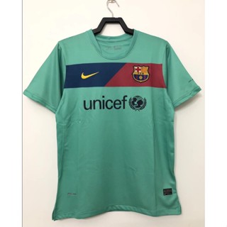 เสื้อกีฬาแขนสั้น ลายทีมชาติฟุตบอล Barcelona 1011 ชุดเยือน สไตล์เรโทร