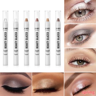 ใหม่ BEAUTY GLAZED อายแชโดว์ เนื้อแมตต์ กลิตเตอร์ สีขาว 6 สี สไตล์เกาหลี สําหรับผู้หญิง 2023