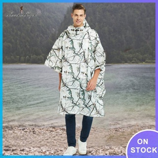 ✿cheerfulhigh✿ - Outdoor Hooded Rainwear Waterproof Travel Rain Gears Canopy Moisture-proof Mat ✿