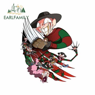 Earlfamily สติกเกอร์ ลาย Freddy Krueger ขนาด 13 ซม. x 10.8 ซม. สําหรับตกแต่งรถยนต์ DIY