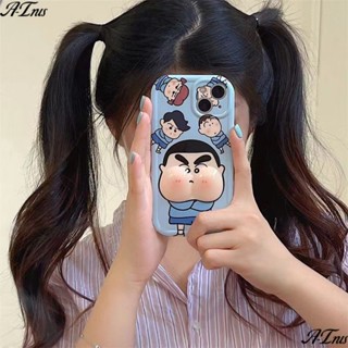 Promax เคสโทรศัพท์มือถือ ลายกราฟฟิตี้ชินจัง สามมิติ เรียบง่าย สําหรับ Apple Iphone 11 xr 14 11 12 xs13