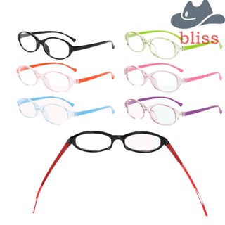 BLISS แว่นตาพลาสติกใส ทรงสี่เหลี่ยมผืนผ้า ทรงวงรี สําหรับเด็กผู้หญิง