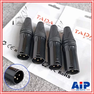 แพ็ค4ตัว TADA GYX-02BK XLR ผู้ สีดำ ปลั๊กแคนนอนตัวผู้ CANNON GYX02BK GYX 02BK เอไอ-ไพศาล