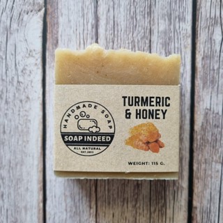 Turmeric &amp; Honey Natural Handmade Soap สบู่ธรรมชาติ สูตรขมิ้นและน้ำผึ้ง