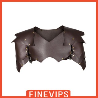 [Finevips] ผู้ชาย Steampunk ปรับหนังเทียมร่างกายหน้าอก Harness ไหล่เกราะหัวเข็มขัดสําหรับปาร์ตี้คอสเพลย์ฮาโลวีน