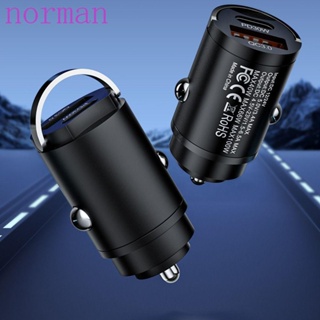 Norman อะแดปเตอร์ชาร์จโทรศัพท์มือถือ USB 100W ชาร์จเร็ว ป้องกันความปลอดภัย สําหรับรถยนต์