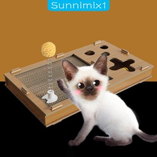 [Sunnimix1] แผ่นกระดาษลูกฟูก 2 in 1 ขนาดเล็ก สําหรับออกกําลังกายแมว