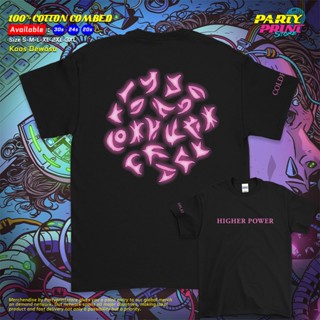 เสื้อยืดแขนสั้นคอกลมเสื้อยืด พิมพ์ลายวง Coldplay Cold Play Higher Power 41 สําหรับผู้ชายCotton 100%  [S-5XL]