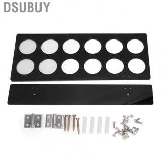 Dsubuy Wall Mounted Coffee Pod Holder Acrylic Under Cabinet Black for Counter