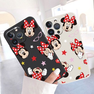 เคสโทรศัพท์มือถือแบบนิ่ม ขอบตรง ลายการ์ตูนมินนี่ ดาวน่ารัก สําหรับ Huawei Enjoy 50Z Enjoy 20E Enjoy 20 SE Enjoy 9 Plus Enjoy 10 Plus Enjoy 10 Pro Enjoy 9e