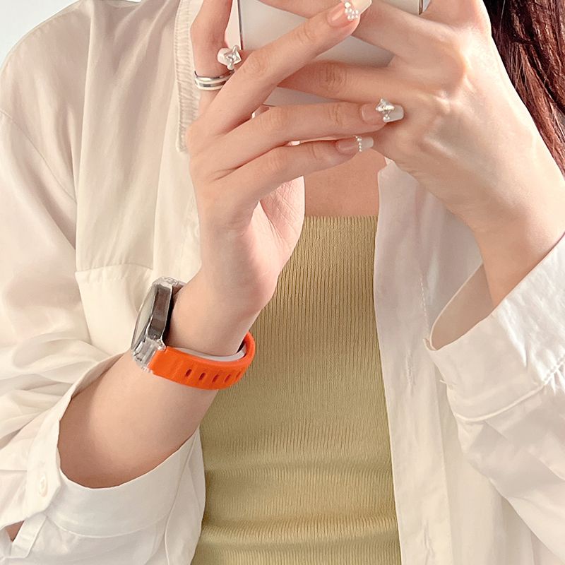 สายนาฬิกาข้อมือซิลิโคน แบบเปลี่ยน สําหรับ Xiaomi Mi band 8 7 6 5 MiBand 8 Miband4 3 - รูปที่ 2