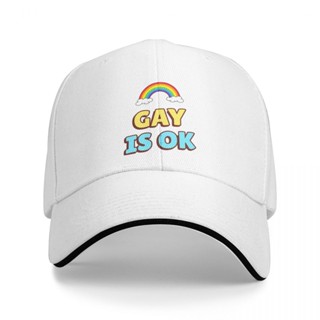 【มีสินค้า】Gay Is Ok Pride LGBT Gay Love หมวกกันแดด กันลม หลากสี สําหรับผู้หญิง