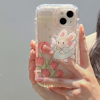 Yiki|เคสโทรศัพท์มือถือแบบนิ่ม TPU ลายดอกทิวลิป พร้อมที่ตั้งวาง สําหรับ Huawei Nova Y90 Y70 11 Pro 11 10SE 10 9 8 7 Pro 10 9SE 9 8SE 8 7SE 7 7i 6SE 5T 3i