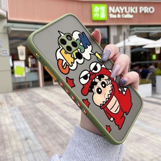 สําหรับ Huawei Mate 20 Mate 20 Pro เคสการ์ตูนชินจัง ฝ้า ใส ขอบสี่เหลี่ยม เคส รูปแบบ ซิลิโคน กันกระแทก เคสป้องกัน