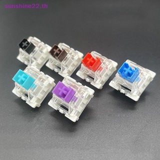 Dousun สวิตช์กันฝุ่น RGB 3pin สีฟ้า แดง น้ําตาล สําหรับคีย์บอร์ดเกมมิ่ง 10 ชิ้น