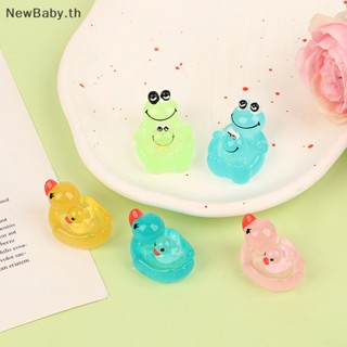 Newbaby ชุดโคมไฟกลางคืน รูปเป็ด และกบ 3D แฮนด์เมด DIY อุปกรณ์เสริม สําหรับตกแต่งรถยนต์ 1 ชุด