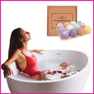 Bath Bombs บาธบอมบ์อาบน้ํา ออร์แกนิก ธรรมชาติ ให้ความชุ่มชื้น 12 ชิ้น