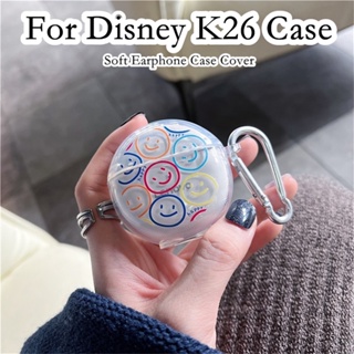 【คุณภาพสูง】เคสหูฟัง แบบนิ่ม ลายการ์ตูนดิสนีย์ K26 สําหรับ Disney K26