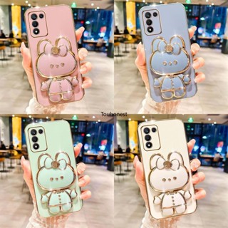 เคส infinix Smart 5 Pro เคส infinix Hot 20 Play เคส infinix Hot 20i Casing infinix Hot 20S Case infinix Hot 11 Hot 10 Lite 10i Case infinix Smart 6 3GB Case Cute Bunny Bracket Cartoon Stand Vanity Mirror Rabbit Holder Phone Case KT โทรศัพท์มือถือ