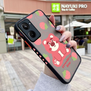 เคสโทรศัพท์มือถือ ซิลิโคนนิ่ม กันกระแทก ลายการ์ตูนหมี สตรอเบอร์รี่ สําหรับ Realme 10 4G