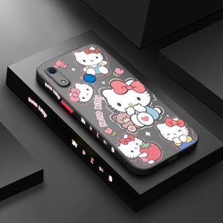 สําหรับ Huawei Y6s Y6 2019 เคสการ์ตูน Hello Kitty รูปแบบ บาง ด้าน สี่เหลี่ยม การออกแบบใหม่ กันกระแทก ฝ้า ใส เคสโทรศัพท์แข็ง