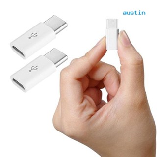 Ay_อะแดปเตอร์ชาร์จ Micro USB เป็น Type-C สําหรับโทรศัพท์มือถือ Nokia Meizu Google 2 ชิ้น