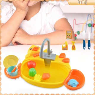 [Lslhj] ของเล่นอ่างล้างจานไฟฟ้า Montessori พร้อมน้ําไหล สําหรับเด็ก