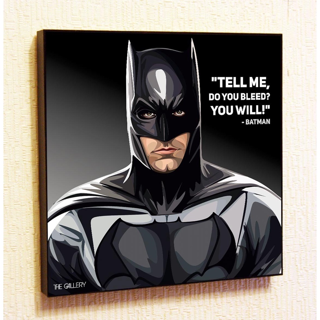โปสเตอร์ป๊อปอาร์ต กรอบรูป Batman Ben Affleck Marvel Dc พร้อมคําพูดสร้างแรงบันดาลใจ สําหรับตกแต่ง