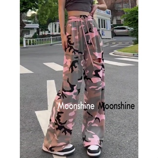 Moon กางเกงขายาว คาร์โก้ กางเกง เชือกอเมริกันคลาสิค Cargo pants 2023 NEW 071826