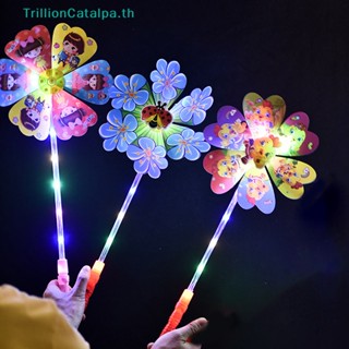 Trillioncatalpa ของเล่นกังหันลม มีไฟกระพริบ Led สุ่มสี