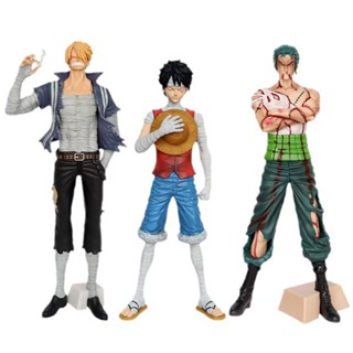 โมเดลฟิกเกอร์ PVC อนิเมะ One Piece 3d2y Luffy Zoro Sanji ของเล่น สําหรับเก็บสะสม