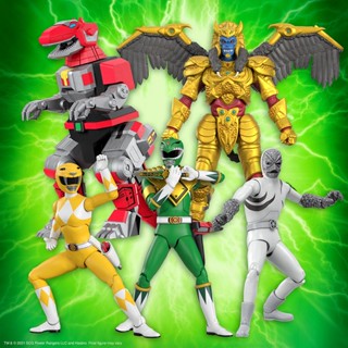 พร้อมส่ง SUPER7 ทีมไดโนเสาร์ 1 คลื่น สีเขียว นักรบสีเหลือง ไทแรนโนซอรัส เร็กซ์ เทพเจ้าโพธิ์ ทหาร