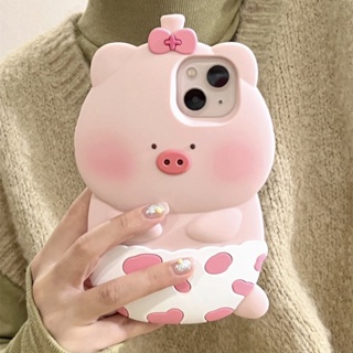 Ins ใหม่ เคสโทรศัพท์มือถือ กันกระแทก ลายการ์ตูนหมูน่ารัก 3D สีชมพู สําหรับ Apple Iphone 14promax 13 11 14pro 13pro 14