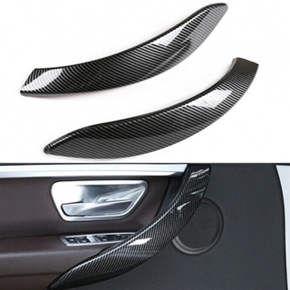 ⚡NEW 8⚡Door Handle Trim 1 Pair Car Interior Door Handle Cover Carbon Fiber Look