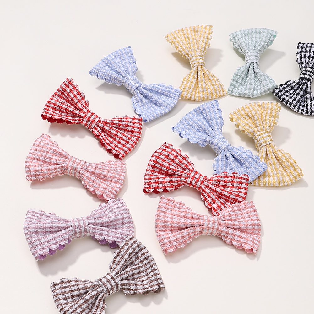 2 ชิ้น / เซต น่ารัก หวาน แฮนด์เมด โบ กิ๊บ ความปลอดภัย BB คลิป สีพื้น เครื่องประดับผม ขายส่ง